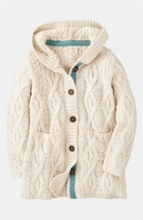 Mini Boden Chunky Cable Knit Cardigan (Little Girls & Big Girls)