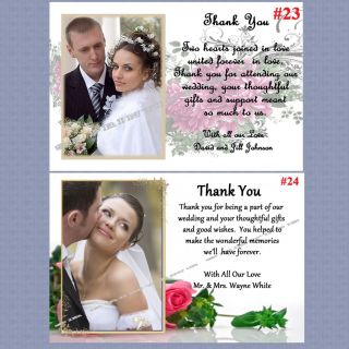  Thank You Cards Stickers Personalized CD & DVD Wedding Album Custom