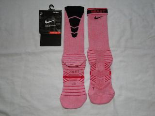 Nike Custom Football ELITE BCS Socks Pink and Black Lg 8 12 RARE