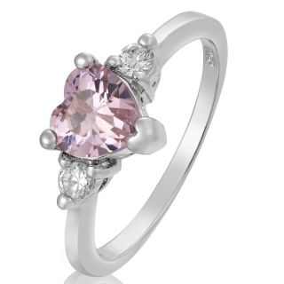 Dec Heart Cut Pink Sapphire Tourmaline Ring Women Dress Jewelry 8 Q