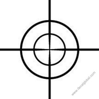  Pair Target Bullseye Crosshair Decal 666 7" Pick Co