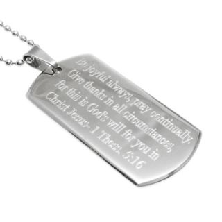 Stainless Steel Personalized 2 Dog Tag Pendant with Necklace