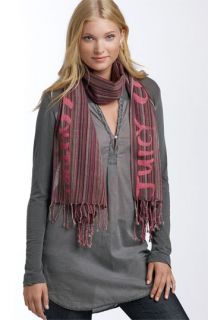 Juicy Couture Striped Graffiti Woven Oblong Scarf