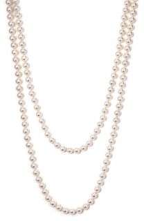 Carolee Glass Pearl Rope Necklace