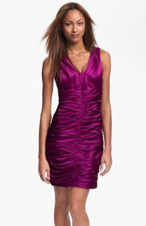 Marc New York by Andrew Marc Ruched Satin Sheath Dress