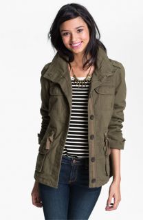 Coffee Shop Faux Shearling Lined Anorak (Juniors)