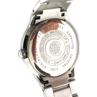 CYMA Swiss Made Gold Tone Textured Dial 316L Stainless Steel Ladies