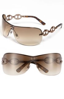 Gucci Rimless Shield Sunglasses with Chain Detail