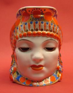  Lomonosov LFZ Porcelain GIRL HEAD JUG by Danko figurine 1960sORIG