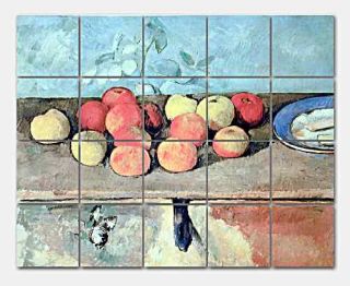 Cezanne Still Life Apples Biscuits Ceramic Mural Backsplash Kitchen
