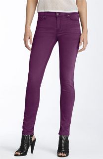 7 For All Mankind® Overdyed Skinny Leg Jeans (Dark Violet)