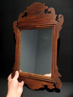 Replica Antique 18th C Wood Fretwork Chippendale Mirror Looking Glass