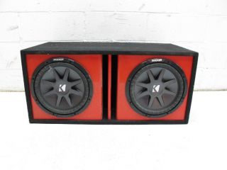 Two 12 Kicker Comp cvr Speakers in Enclosure Box