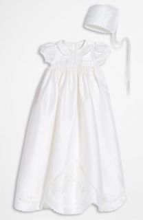 Little Things Mean a Lot Dupioni Silk Christening Gown (Infant)
