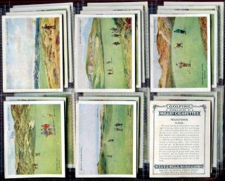 Tobacco Card Set, WD & HO Wills, GOLFING, Golf Course, St Andrews etc