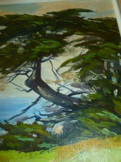  Wands Vintage Oil Painting Monterey Carmel Cypress Tree CA