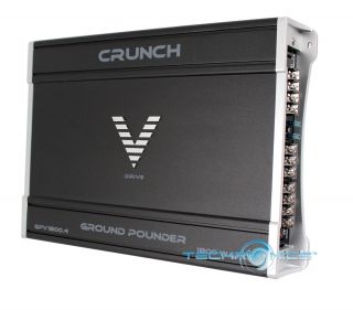 CRUNCH CLASS AB 4 CHANNEL 1800W MAX GROUND POUNDER SERIES MOSFET CAR