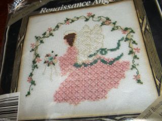vintage Mill HIll crystal bouquet renaissance angel cross stitch bead