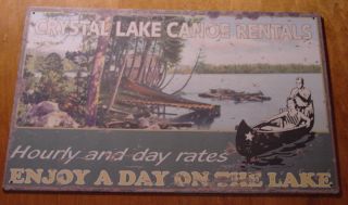  RENTALS SIGN Rustic Log Cabin Vintage Lodge Primitive Lake Home Decor