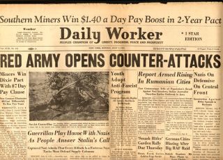 Daily Worker Newspaper Red Army Nazis Joe DiMaggio 48 Game Streak