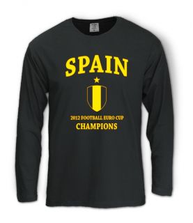 Spain Euro 2012 Football Champions Long Sleeve T Shirt Campeon Espana