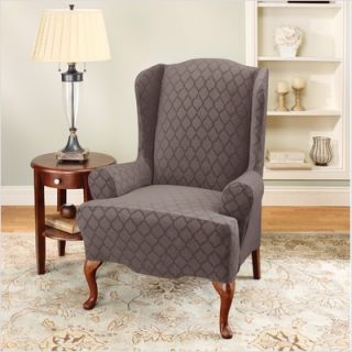  Fit Stretch Marrakesh Wing Chair Slipcover Espresso T Cushion
