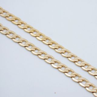 24 7mm Mens Gold EP Cuban Link Necklace Chain