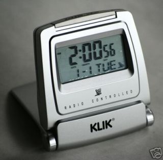 Klik Radio Controlled LCD Atomic Travel Alarm Clock