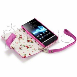 Funda de Cuero para Sony Ericsson Xperia U (ST25i) color Rosa.