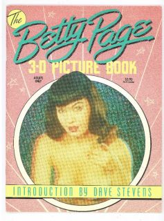 Betty Page 3 D Picture Book 3D Zone 1989 Dave Stevens