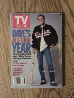 August 27 September 2 1994 TV Guide David Letterman