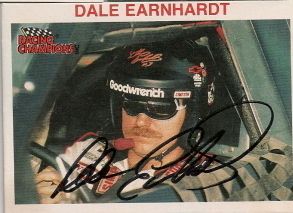 Dale Earnhardt Autographed 1992 Racing Champions Card 3