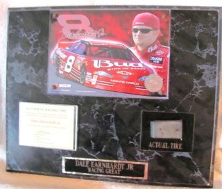 Dale Earnhardt Jr Authentic Racing Tire and Picture Plaque 8