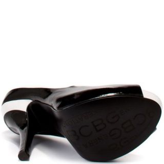 BCBG Liberty Shoe Beautiful Black and White Patent