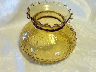 Vintage Fenton Hobnail Dark Amber Hurricane Glass Globe Replacement