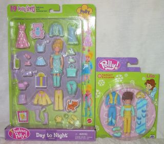 New Polly Pocket Day to Night Fashions Winter Snowboard Set