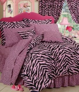 Zebra Pink 5pc Twin Daybed Comforter Set Animal