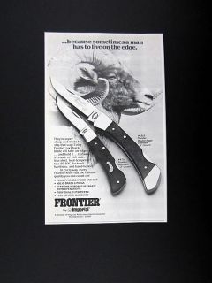 Imperial Frontier Lockback Knives Knife 1980 Print Ad Advertisement