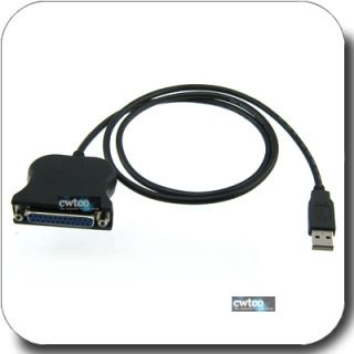 USB to Parallel DB25 Printer Cable Converter Adapter