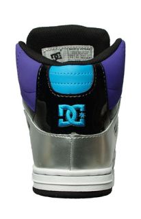 DC Shoes Womens Sneakers Rebound Hi Black White Velevet Purple 302164
