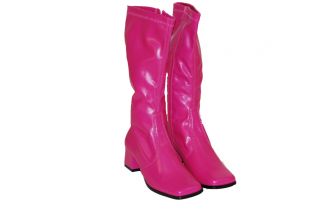 Women Girls Fashion Fushia Low Heels Boots Knee High Shoes Boot