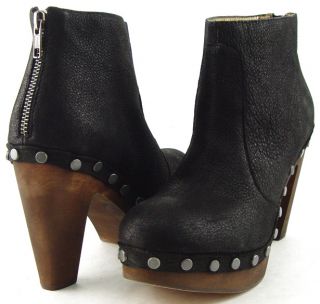 Cynthia Vincent Wiley Black Womens Back Zipper Ankle Platform Boots