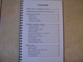 Un Toque de Especias Spanish Especias Libro de Cocina