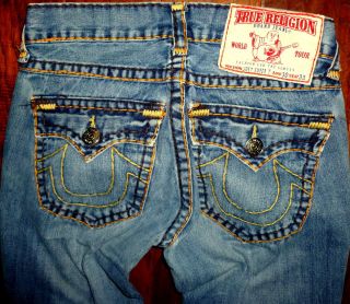 Mens True Religion Joey Super T twisted thick stitch jeans size 30x30