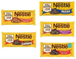 Nestle Toll House Chocolate Baking Chips Morsels 4 Bags