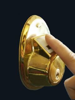 Keyless Fingerprint Deadbolt Lock Polished Brass