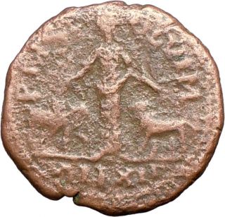 Trajan Decius 251AD Ancient Roman Coin Viminacium Moesia Legions Bull