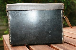 WW2 GERMAN ARMY BLACK LEATHER CASE SUPER MADE IN BERLIN 1940, VGC FOR