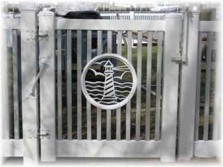 Vinyl or Wood Fence Decorative Inserts for Gates or Panels LIGHTHOUSE