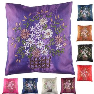  Embroidery Flower Decorative Pillow Case Cushion Cover 17